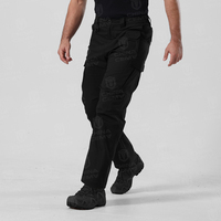 Vêtements tactiques imperméables extensibles pour hommes, pantalon cargo kaki