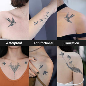 Juego de tatuajes temporales de golondrina <span class=keywords><strong>Tatuaje</strong></span> semipermanente Impermeable y a prueba de sudor Duradero 2 semanas Brazo antifricción herbal realista - Product Image 2