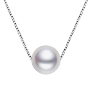 Collar de Perlas de Agua Dulce de Primera Calidad de Zhuji, 11-12 mm, con Colgante de Plata S925, Estilo Simple, Geométrico, Europeo y Americano - Product Image 1