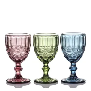 Vasos de colores personalizados de marca, vasos Vintage grabados, venta al por mayor