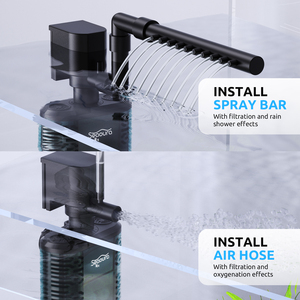 SEAOURA SR-702 Hoogwaardige Mini Acryl <span class=keywords><strong>Aquarium</strong></span> Canister Hangende Onderwater Filter Spons Visbak Water Zuurstofpomp - Product Image 5