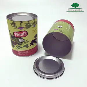 custom design cardboard cylinder tube container for tea box packaging eco friendly