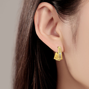 Nuevos pendientes multicapa con patrones retro, pendientes de moda originales y de nicho, una opción de regalo creativa. - Product Image 5