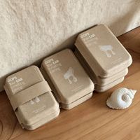 Eco-friendly Molded Paper Pulp Gift Box Biodegradable Customized Soap Packaging Box with Hemp Rope and Sleeve for Party Favors