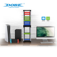 Support de rangement pour cartes de jeu DOBE à large compatibilité, 24 emplacements, avec crochets pour casque, pour PS3, PS4, PS5, Xbox, Switch