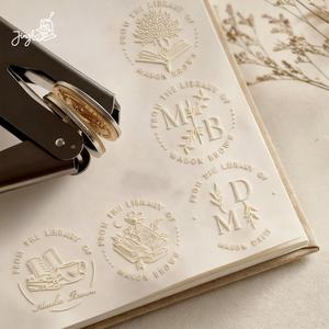 Sellos Personalizados para Libros, Sellos con Logotipo para Invitaciones de Boda, Sello de Relieve <span class=keywords><strong>Personalizado</strong></span>, Impresión Dorada, Sellos Manuales DIY - Product Image 6