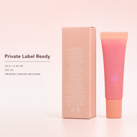 Gezichtsverzorging met gepersonaliseerd logo, hydraterende lippenbalsem, 10ml, private label, hoge pigmentatie, SPF 30 zonnebescherming, fruit smaak lippenbalsem