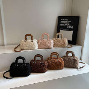 Sac à main en peluche zippé pour femme, nouvelle collection hiver 2026, sac bandoulière coréen tendance - Product Image 1
