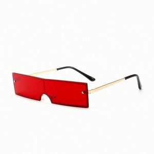 Gafas de Sol de Metal sin Montura para Mujer, Lentes de Una Pieza, Montura Pequeña Rectangular, Novedad 2020 - Product Image 2
