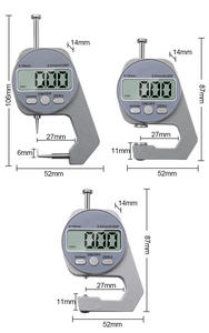 Jauge d'épaisseur à affichage numérique 0-10mm, coude plat, papier, poche d'épaisseur électronique, outil de mesure numérique, résolution 0.01mm - Product Image 6