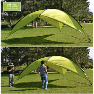 <b>Tarp</b> Trigone V Type Ground Nail Polyester 210t Single Layer UV Resistant Summer Tent For <b>Camping</b> Beach Fishing - Product Image 5