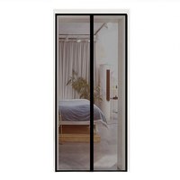 Moustiquaire magnétique pleine cadre moderne de haute qualité pour porte, installation facile, adhésive, en fibre de verre, lavable, écran souple