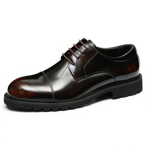 Chaussures habillées de luxe en cuir Oxford pour hommes, idéales pour les affaires, les mariages, grandes tailles, légères et confortables - Product Image 4