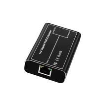 Extender Repeater Gigabit POE 2-Port 1 in 2 Out Standar 10/100/1000Mbps untuk Luar Ruangan 30W, Perpanjang Jangkauan Kamera IP 100 Meter, Switch Jaringan