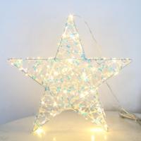 Neue LED Warmweiße Kupferdraht-Sternenlichterkette Funkelnd IP20 40cm CE-Zertifiziert für Weihnachts- und Heimdekoration