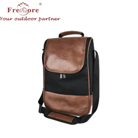 Sac isotherme professionnel de luxe Freshore pour 2 bouteilles de vin, avec isolation en mousse rembourrée, doublure anti-fuite, design pliable pour les voyages