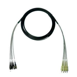LSZH Material Outdoor Optical Cable Multimode OM3 <strong>Fiber</strong> 4-core <strong>Fiber</strong> Jumper with Pull-out Outer Diameter of 7.0mm and Connector - Product Image 2