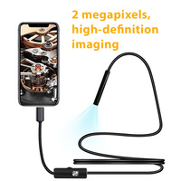 Endoscope de canalisation étanche IP67 10,0 m 1080P avec objectif 8/7/5,5 mm, vision nocturne et grand angle 120° pour téléphones mobiles iOS