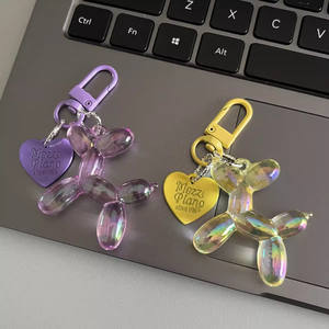 2025 eğilim kore takı kolye şeffaf lazer balon yavru anahtarlık renk kalp <span class=keywords><strong>Charms</strong></span> yaratıcı köpek akrilik anahtarlık - Product Image 4