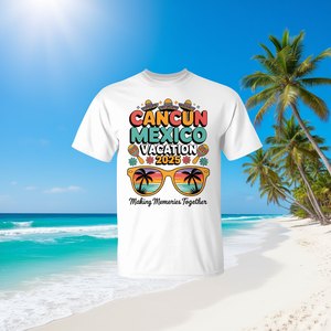 Camiseta de Vacaciones en Cancún, México 2025, Diseño Colorido para Grupo de <span class=keywords><strong>Viaje</strong></span> a la Playa - Product Image 3