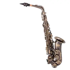 Muziekinstrument Antiek Brons Altsaxofoon Met Mondstuk En Case