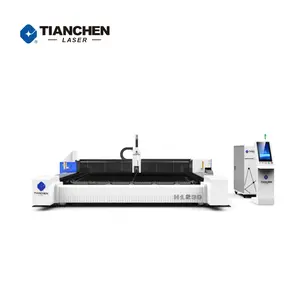 Jinan Tianchen-máquina de corte láser de fibra de hoja de acero cnc de mesa única, 8000w, precio