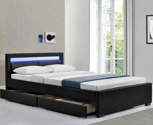 Storage Bed Size Bed Factory Hot Sale Sleigh Headboard Tufted Diamond Double Size Silver Crushed Velvet Upholstered 4 Drawers Storage Bed Frame