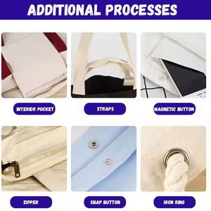 Sac fourre-tout en toile de coton personnalisé avec logo éco-responsable pour femmes, fait main avec motif logo, sac de shopping pour femmes - Product Image 5