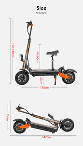 สกู๊ตเตอร์ไฟฟ้าลิเธียมแบตเตอรี่ระยะไกล 130-150 กม. สองล้อ ขับเคลื่อนทุกพื้นผิว พับได้ 10000 วัตต์ สำหรับผู้ใหญ่ ลดราคาพิเศษ - Product Image 4
