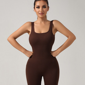 Combinaison à coutures européennes et américaines, vêtements de sport élastiques sans couture, combinaison de fitness, combinaison de yoga, combinaison - Product Image 2