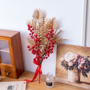 Fleurs artificielles CallaFloral, fruits de la fortune rouges en plastique, décoration de mariage et de maison CF01111A - Product Image 4