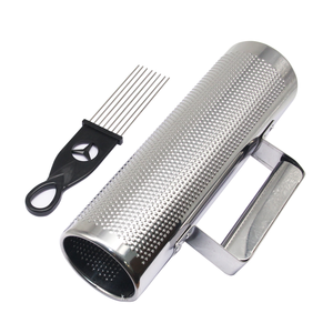 Juego de raspadores para guiro de 10 pulgadas de largo, cilindro hueco de acero inoxidable con mango lateral para percusionistas latinos - Product Image 3