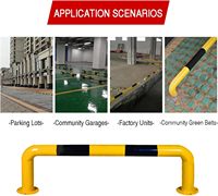 Barre anti-collision en forme de U haute visibilité 800x300mm ralentisseurs pour garages écoles garde-corps poste de stationnement allée Garage
