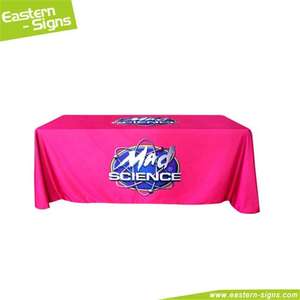 Cubierta de mesa de Feria Comercial de diseño personalizado, mantel ajustado publicitario con su código <span class=keywords><strong>QR</strong></span> impreso - Product Image 6