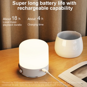 Altavoz BT Portátil 2025, Máquina de Ruido Blanco para Dormir Bebés, Luz Nocturna LED, Batería Recargable de 1500mAh, ABS Moderno - Product Image 4