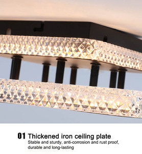 Wholesale Modern Smart <strong>Remote</strong> Control Dimmable Surface Mounted Square Acrylic <strong>LED</strong> Ceiling <strong>Light</strong> Bedroom - Product Image 4
