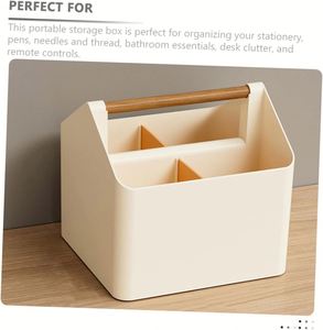 Caja de Almacenamiento de Escritorio Moderna, Ecológica y Creativa, de Plástico PP, Rectangular, Portátil, Apilable, Contenedor de Organización para el Hogar de 20-35L - Product Image 6