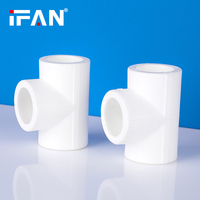 IFAN Promotion : Raccord en T injecté pour tuyauterie PPR, connecteur égal en plastique blanc pour plomberie