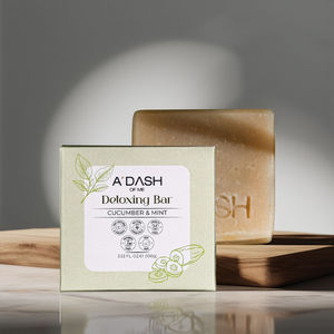 Detox Bar Cucumber and Mint <b>Soap</b> Natural Deep Cleansing Skin Detox <b>Soap</b> for Fresh Clear Skin Men and Women - Product Image 1