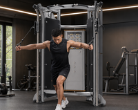 Système de poulies double multifonctionnel en acier inoxydable pour machine à câbles, idéal pour les salles de sport commerciales, avec exercices pour le dos et la poitrine