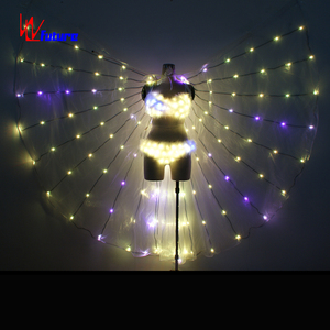 Le ali a LED indossano un Costume di danza del ventre telecomandato con reggiseno Sexy luminoso e mutandine per ballare - Product Image 5