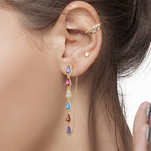 Pendientes Largos de Plata de Ley S925 ROXI con Zirconia en Forma de Gota de Agua, Modernos, con Borlas, para Regalo de Boda o Aniversario - Product Image 4