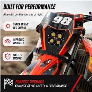 Phare avant en fibre de carbone pour moto KTM <span class=keywords><strong>EXC</strong></span> <span class=keywords><strong>300</strong></span> XC XCF XCW 150 250 350 450, accessoires pour moto tout-terrain, enduro - Product Image 6