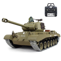 Modèle de char télécommandé Heng Long 3838-1 M26 Pershing US 1/16, 2.4G, avec infrarouge, combat BB, airsoft, fumée, lumières, son, chenilles en métal