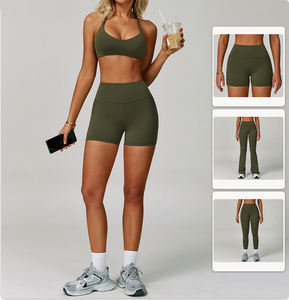 Hochwertige haut freundliche High Impact Sport-BH Butt Lift Fitness Dreiviertel-Shorts Workout Yoga-BH - Product Image 2