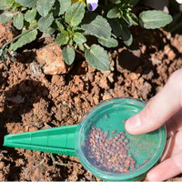 Distributeur de graines de semis Outil à main Semoir de jardin portable Semoir Planteur avec 5 réglages de cadran