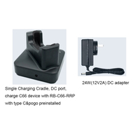 Casing Pengisi Daya Tunggal, Pengisi Daya Port DC 12V/2A untuk Perangkat Pembaca RFID PDA Chainway C66