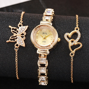 2025 Ladies 'đồng hồ vòng đeo tay thời trang sang trọng thạch anh đồng hồ <span class=keywords><strong>3</strong></span> mặt hàng hợp kim phụ nữ trang sức Bộ quà tặng - Product Image 2