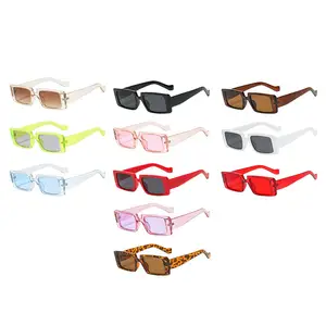 2023 New Private Label Retro Lightweight Pc Frame Rectangle Y2k Uv400 Protect Shades Sunglasses for Cool Ladies Unisex