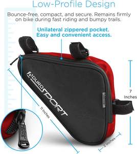 Échantillon gratuit Nouveau design Sac de cadre de vélo à écran tactile Porte-téléphone Sac de vélo Tuyau supérieur lisse Grande capacité Sac de vélo - Product Image 3